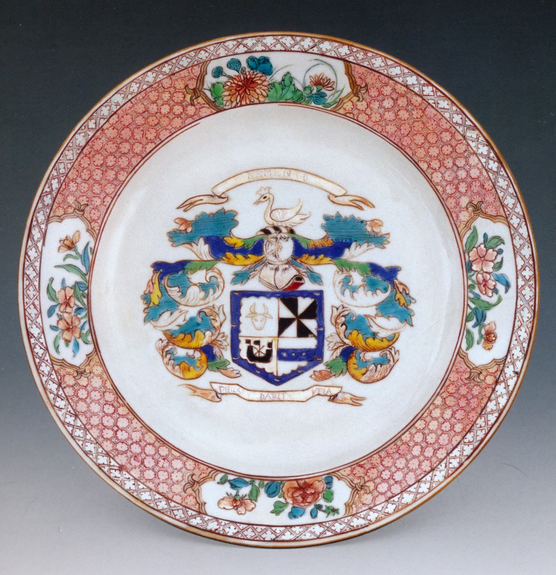 Armorial Plate famille rose Colin Campbell