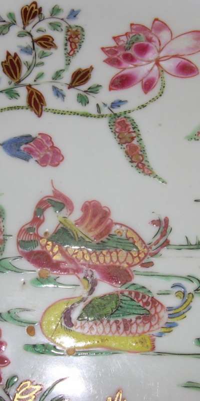 Mandarin ducks, famille rose enamels, Yongzheng period 1723-1736