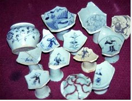 Stem cup shards from Yuan to Early Ming